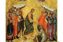 Воскресение Христово 15 век, икона, 15x18 см