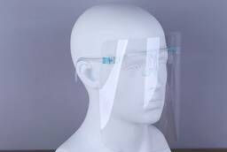 Защитный экран маска для лица на оправе (очки)