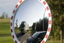 Зеркало дорожное со световозвращающей окантовкой круглое