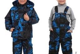Зимний детский полукомбинезон и куртка Морозко синий