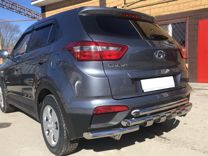 Защита заднего бампера Hyundai Creta 2016G тройная