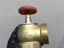 Пожарный клапан (вентиль) ду-65 латунь угловой 90