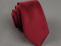 Вишневые узкие галстуки-селедки оптом от 5 шт