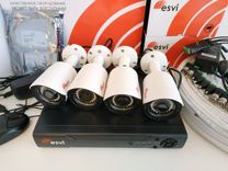 Комплект видеонаблюдения на 4 уличные камеры esvi