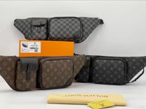 Мужская поясная сумка Louis Vuitton на пояс кожа