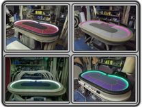 Poker table with lighting