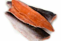 Pink salmon fillet with skin (fresh frozen fish)