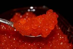Red caviar. Packing cub. 11kg each