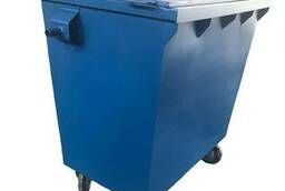 Metal euro container for waste 770 1100 liters