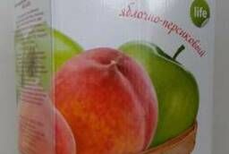 Natural apple-peach nectar