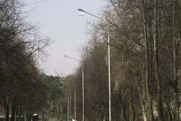Power line lighting poles