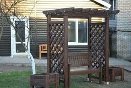 Pergola bench 2 flower beds - all in one price!