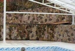 Sandstone - cladding of retaining walls and fences