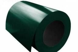Rolled steel RAL 6005 Moss green 0.45 X 1250 mm