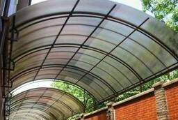 Cellular polycarbonate 8mm for awnings, bronze color
