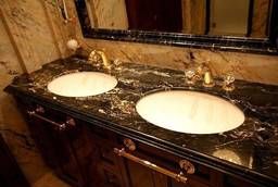 Bathroom countertops made of marble