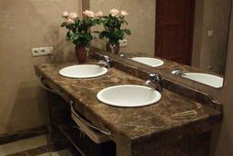 Bathroom countertops made of marble