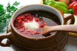 Borscht soup with meat Radovo 60gr.