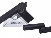 Пистолет спринговый (Stalker) TT + пбс