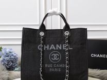 Сумка текстильная Chanel Deauville LUX