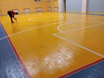 Покраска и разметка спортивных залов и площадок