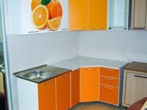 Кухня угловая Апельсин/оранж 3,2 м (1,95*1,25 м)