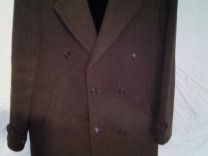 Мужское твидовое пальто с меховой подстежкой