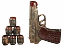 Подарочный набор Штоф с рюмками Пистолет Макарова