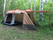 Палатка 4-х местная с шатром (металлические дуги)