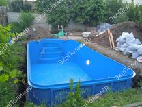 Пластиковый бассейн для дачи 5х3х1,5