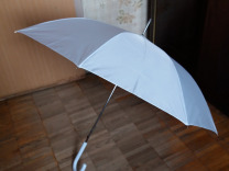 Зонт-трость от дождя и солнца,цвет белый,новый