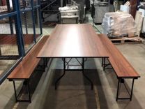 Складной стол + 2 лавки (новый, 2400мм, 130 компл)