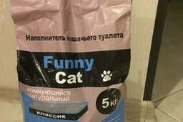 Наполнитель кошачьего туалета комкующийся Funny Cat класси