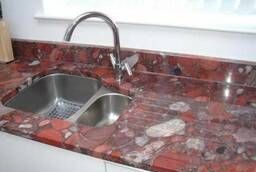 Worktop for kitchen Red Marinache red granite