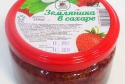 Земляника цельная в сахарном сиропе из Сибири 100/250 гр