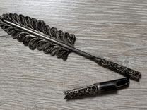Серебряная сканная ручка для пера, XIX век