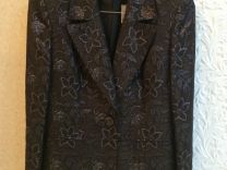 Пиджак-жакет нарядный из необычной ткани