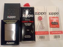 Комплект зажигалка Zippo 200+бензин+кремнии+фитиль