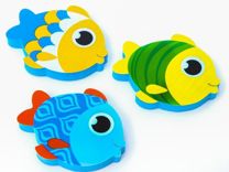 Набор игрушек для ванны + сачок «Веселая рыбалка»