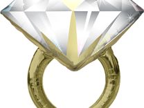 Фольгированный шар фигура Кольцо с бриллиантом