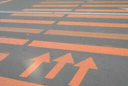 Enamel for road marking orange