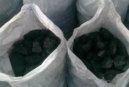 Packaged coal in bags and in bulk.