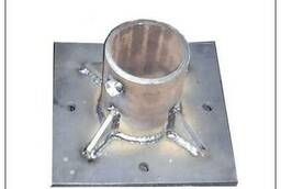 Heads W150 h4 for screw piles (removable, with gussets)