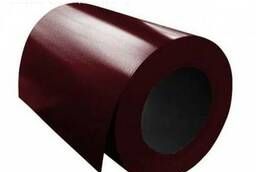 Coiled steel RAL 3005 Wine red 0.45 X 1250 mm