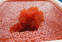 Fresh red caviar from Kamchatka. Catch 2019