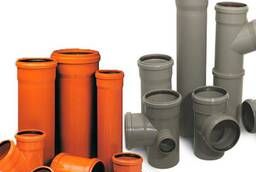 Pipes and fittings for HV and HP sewerage.