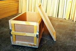 Boxes, plywood containers. Wooden boxes.