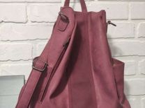Сумка-рюкзак женская красная