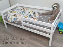 Детская кровать деревянная с бортиками