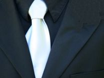 Белые узкие галстуки-селедки оптом от 5 шт